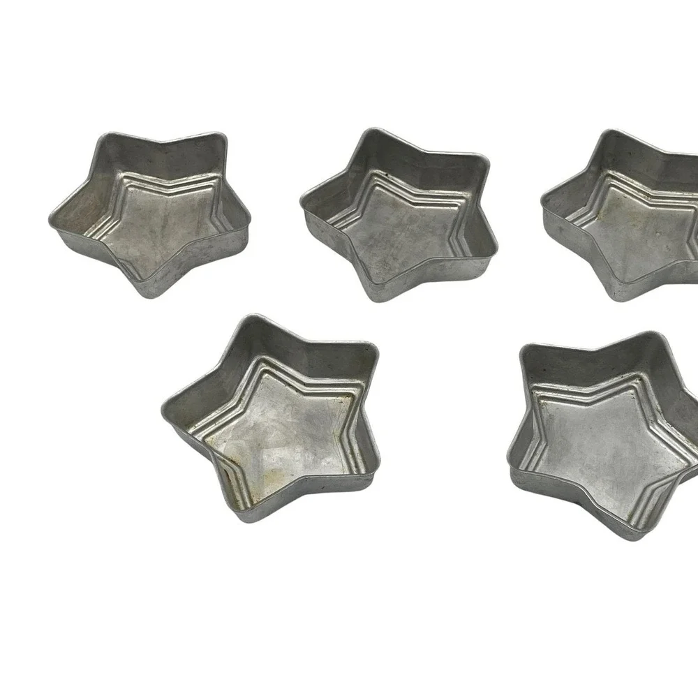 Set of 7 Star Shaped Metal Cake Cookie Jello Baking Molds 3